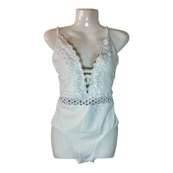 BECCA By Rebecca Virtue Muse White One Piece Swimsuit - Picture 3 of 8